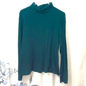 Dark Green Turtle Neck Long Sleeve